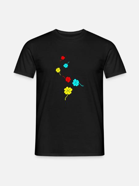 Cloverleaf luck - Men's T-Shirt - black
