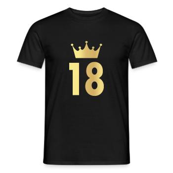 Cadeau d’anniversaire de 18e anniversaire - T-shirt homme - noir - Devant - AI Model Male 178 light (178cm)
