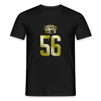 56 Number crown - Men's T-Shirt - black - Front - AI Model Male 178 light (178cm)