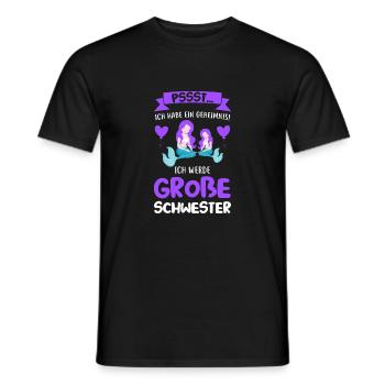 Große Schwester Meerjungfrau Kinder Geschenk - Männer T-Shirt - Schwarz - Vorne - AI Model Male 178 light (178cm)