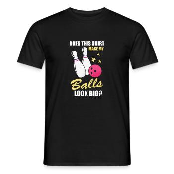 Bowlingspieler lustiger Bowler präsentieren Idee B - Männer T-Shirt - Schwarz - Vorne - AI Model Male 178 light (178cm)