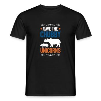 Bien-être animal rhinocéros - T-shirt homme - noir - Devant - AI Model Male 178 light (178cm)
