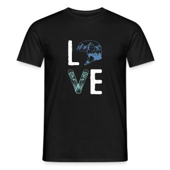 liebe snowboarding - Männer T-Shirt - Schwarz - Vorne - AI Model Male 178 light (178cm)