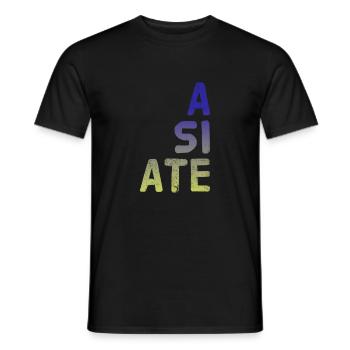 A SI ATE. Merveilleux NOUVEAU design par Maximum Design !! - T-shirt homme - noir - Devant - AI Model Male 178 light (178cm)