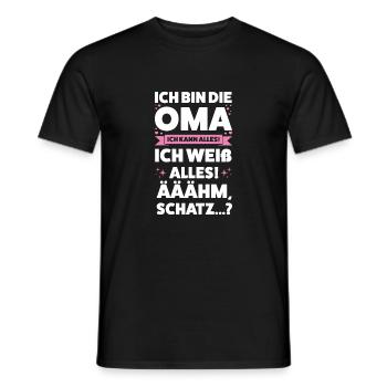 Oma Großmutter Großmütter Geschenk - Männer T-Shirt - Schwarz - Vorne - AI Model Male 178 light (178cm)