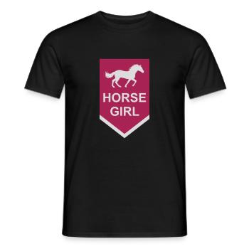 Citation de fille de cheval disant - T-shirt homme - noir - Devant - AI Model Male 178 light (178cm)