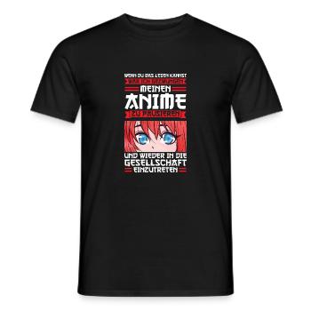 Anime Merch Japan Geschenk - Männer T-Shirt - Schwarz - Vorne - AI Model Male 178 light (178cm)
