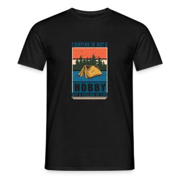 Camping Camper Outdoor Sommer Design - Männer T-Shirt - Schwarz - Vorne - AI Model Male 178 light (178cm)