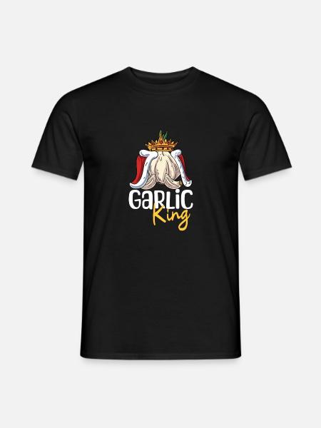 Knoblauch Knoblauchbrot Geschenk - Männer T-Shirt - Schwarz