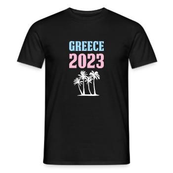 Greece 2023 - Männer T-Shirt - Schwarz - Vorne - AI Model Male 178 light (178cm)