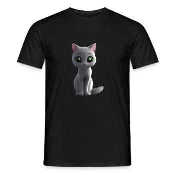 Sans chat gris - T-shirt homme - noir - Devant - AI Model Male 178 light (178cm)