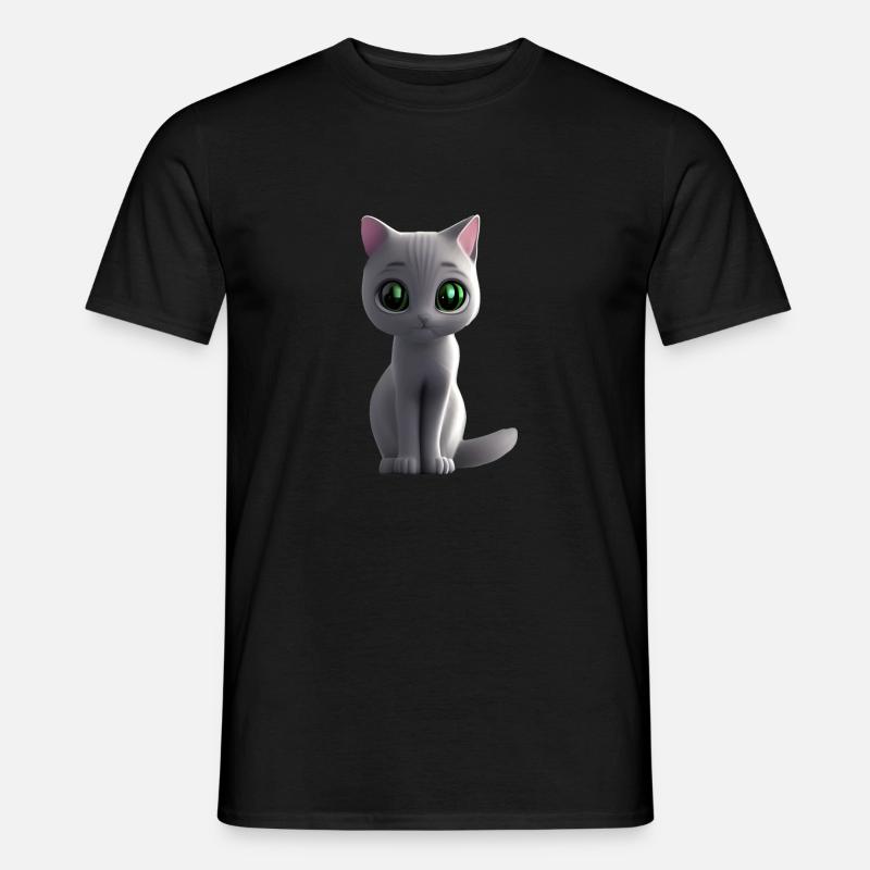 graue katze frei - Männer T-Shirt - Schwarz