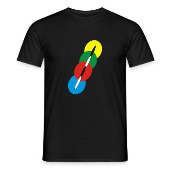 Channel 1 large - Men's T-Shirt - black - Front - AI Model Male 178 light (178cm)