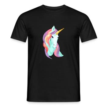 Unicorn Unicorn Girl Mythical Animal Unicorns - Men's T-Shirt - black - Front - AI Model Male 178 light (178cm)