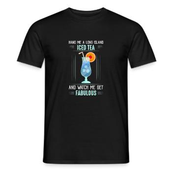 Hand Me A Long Island Iced Tea Alcohol Drinking - Men's T-Shirt - black - Front - AI Model Male 178 light (178cm)