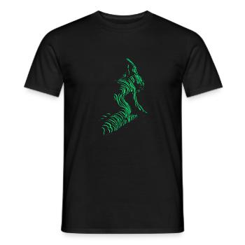 Schöne weibliche Malkunst Zebra bunte Frau - Männer T-Shirt - Schwarz - Vorne - AI Model Male 178 light (178cm)