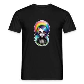 Halloween - Rock & Regenbogen - Männer T-Shirt - Schwarz - Vorne - AI Model Male 178 light (178cm)
