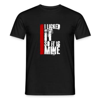 Je l’ai léché pour que ce soit le mien drôle de dire effronté - T-shirt homme - noir - Devant - AI Model Male 178 light (178cm)