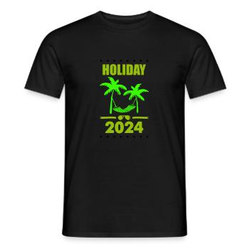 holiday 2024 urlaub - Männer T-Shirt - Schwarz - Vorne - AI Model Male 178 light (178cm)