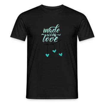 Made with Love - T-shirt homme - noir - Devant - AI Model Male 178 light (178cm)