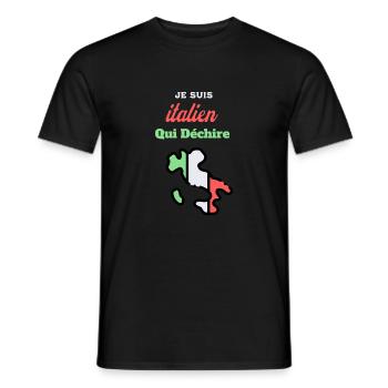 Je suis italien qui déchire - T-shirt homme - noir - Devant - AI Model Male 178 light (178cm)