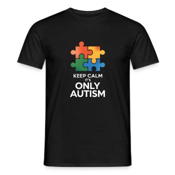 Autisme - T-shirt homme - noir - Devant - AI Model Male 178 light (178cm)