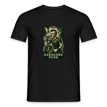 Hardcore Punk (Card VIII) - Men's T-Shirt - black - Front - AI Model Male 178 light (178cm)