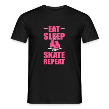 Patinage sur glace Patinage sur glace Patinage sur glace - T-shirt homme - noir - Devant - AI Model Male 178 light (178cm)