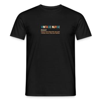 Infirmière vintage pour les médecins et les infirmières - T-shirt homme - noir - Devant - AI Model Male 178 light (178cm)