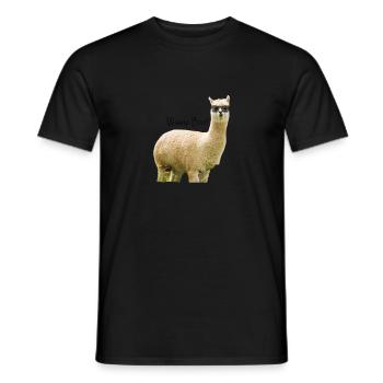 Alpaka Bro - Männer T-Shirt - Schwarz - Vorne - AI Model Male 178 light (178cm)