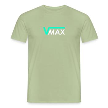 Maximale Geschwindigkeit v_max türkis - Männer T-Shirt - Sage - Vorne - AI Model Male 178 light (178cm)
