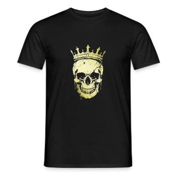 Couronne de crâne de roi - T-shirt homme - noir - Devant - AI Model Male 178 light (178cm)