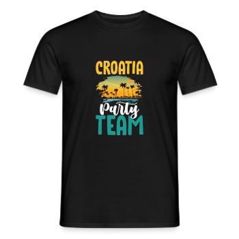 L’équipe du Parti Croatie - T-shirt homme - noir - Devant - AI Model Male 178 light (178cm)