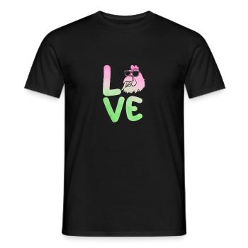 Chickens Hen - Men's T-Shirt - black - Front - AI Model Male 178 light (178cm)
