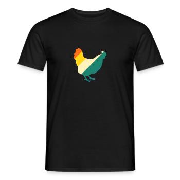 Chickens Hen - Men's T-Shirt - black - Front - AI Model Male 178 light (178cm)