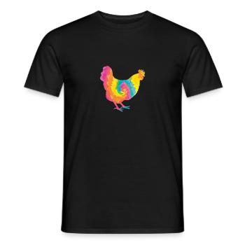 Chickens Hen - Men's T-Shirt - black - Front - AI Model Male 178 light (178cm)