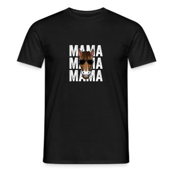 Reiten Mama Mutter Pferd - Männer T-Shirt - Schwarz - Vorne - AI Model Male 178 light (178cm)