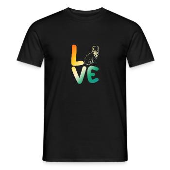 Border Collie - Männer T-Shirt - Schwarz - Vorne - AI Model Male 178 light (178cm)
