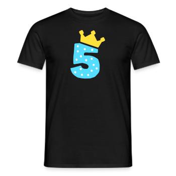 5 crown 5 birthday 5 years - Men's T-Shirt - black - Front - AI Model Male 178 light (178cm)
