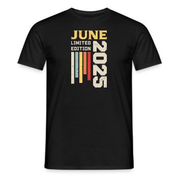 June 2025 - Birthday gift June 2025 June - Men's T-Shirt - black - Front - AI Model Male 178 light (178cm)