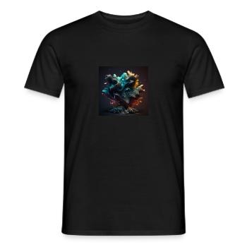 Abstract Digital Art n°6 - Men's T-Shirt - black - Front - AI Model Male 178 light (178cm)