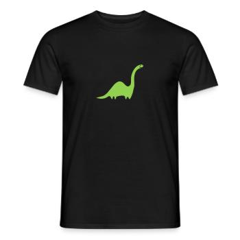 Dino Langhals - anpassbare Motivfarben - Männer T-Shirt - Schwarz - Vorne - AI Model Male 178 light (178cm)