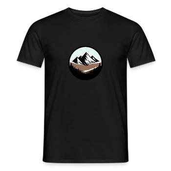 The mountain is calling - Men's T-Shirt - black - Front - AI Model Male 178 light (178cm)