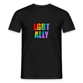 LGBT Ally - Men's T-Shirt - black - Front - AI Model Male 178 light (178cm)