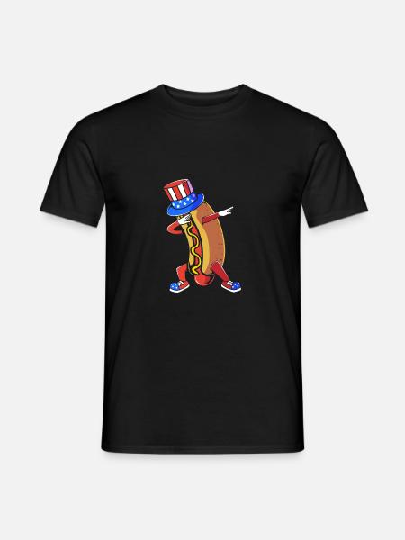 Hot Dog Snack - Men's T-Shirt - black