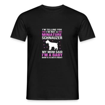 Zwergschnauzer - Männer T-Shirt - Schwarz - Vorne - AI Model Male 178 light (178cm)