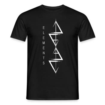 Die 4 Elemente Klassisch im Hexen Stil für Avatar - Männer T-Shirt - Schwarz - Vorne - AI Model Male 178 light (178cm)