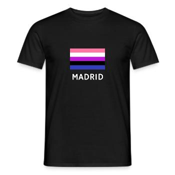 Genderfluid Pride Flag Madrid - Men's T-Shirt - black - Front - AI Model Male 178 light (178cm)