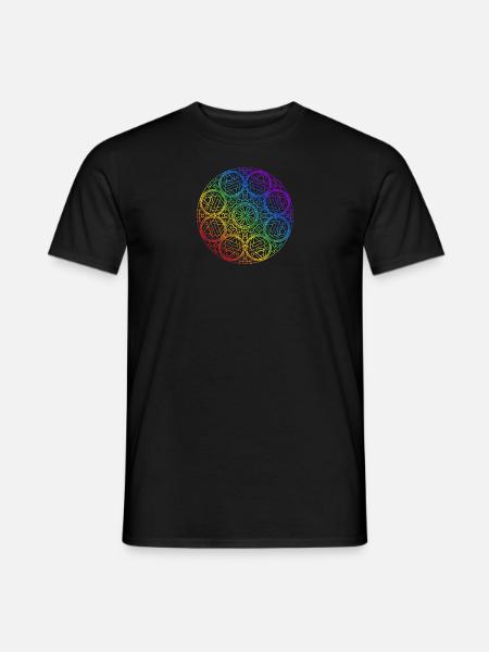 Mandala round chakra - Men's T-Shirt - black