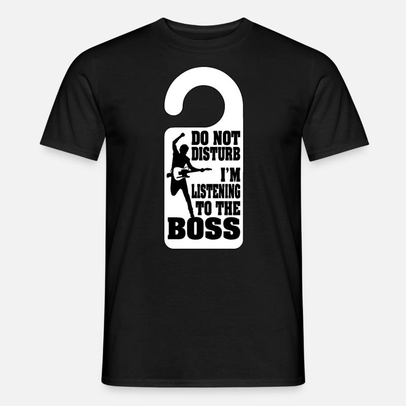 Nicht stören, ich höre dem Chef zu - Männer T-Shirt - Schwarz
